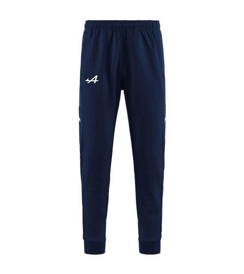 Kappa X ALPINE Formula 1 F1 children's sports pants with cotton content, leisure pants, homewear jogger 371G1CW AF1 A03_K dark blue