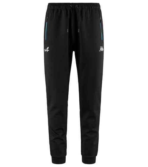 Kappa X ALPINE Formel 1 F1 Herren Jogger mit dehnbaren Stoff Jogging-Hose Freizeit-Hose Homewear 331D2JW AF1 005 Schwarz