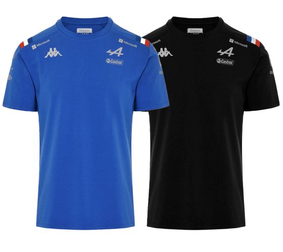 Kappa X ALPINE Formula 1 F1 children's T-shirt with HYDRO WAY PROTECTION technology short-sleeved shirt 331915W blue or black