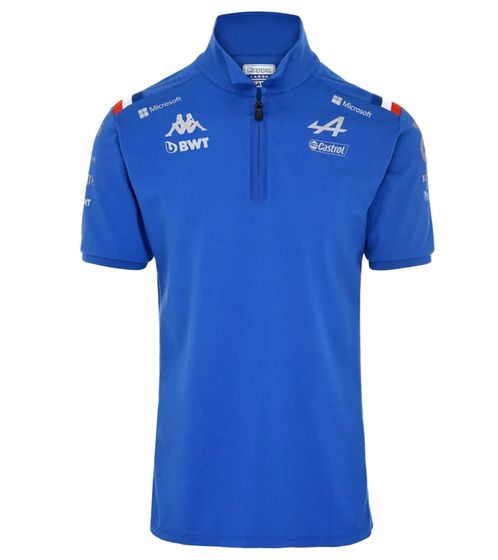 Kappa X ALPINE Formula 1 F1 men's polo shirt cotton top with HYDRO WAY PROTECTION technology short-sleeved shirt 341889W AF1 063 blue