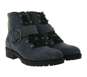 FM 35 by STONEROCK Suede women's traditional shoes, real leather shoes, winter boots, autumn boots 608 blue