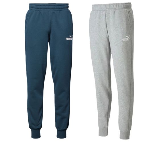 PUMA ESS Logo men's jogging pants stylish sweatpants with logo 679629 petrol blue or grey