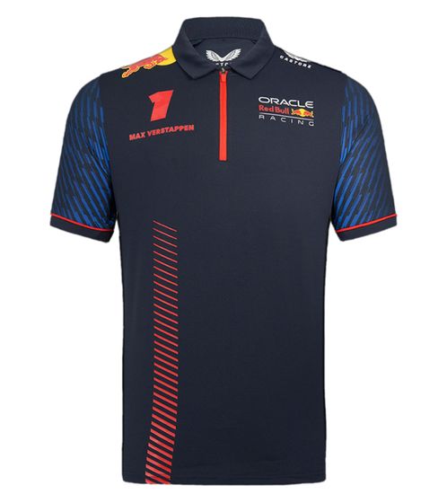 Oracle Red Bull Racing F1 Max Verstappen T-shirt pour homme avec imprimé graphique devant et dos Chemise de sport TM3181 Bleu marine