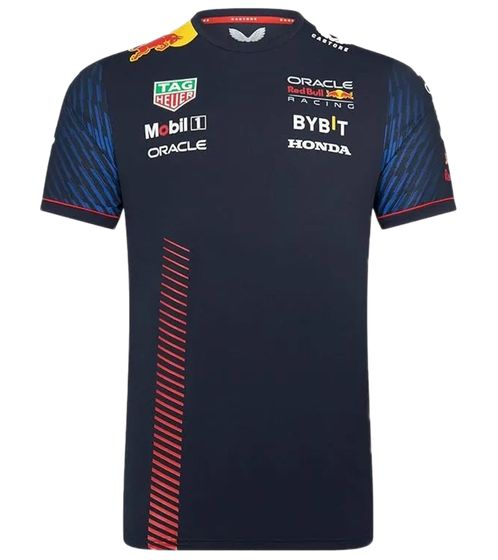 Oracle Red Bull Racing F1 Men's T-Shirt with Graphic Print on Front and Back Sports Shirt TM2644 Navy