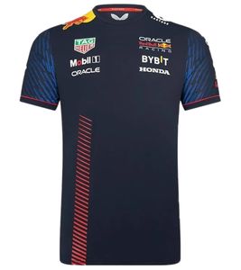 Oracle Red Bull Racing F1 T-shirt pour homme avec imprimé graphique devant et dos Chemise de sport TM2644 Bleu marine