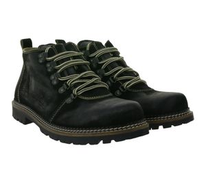 STONEROCK Himalayan Amande Chaussures Traditionnelles pour Hommes Chaussures en Cuir Véritable Bottes d'hiver Bottes d'automne 3001 Noir/Gris