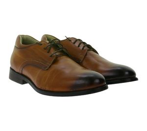 CHAUSSURES - MAROQUINERIE HANSER B.Antique Rust Chaussures traditionnelles pour hommes Chaussures en cuir véritable Chaussures à lacets 1017 Marron/Noir