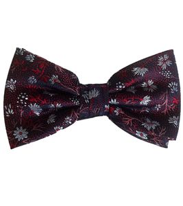 J.Jayz men's bow tie silk bow with floral print including pocket square 30456834 red/blue