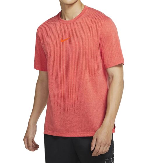 NIKE Dri-Fit ADC men's sports shirt, sustainable training shirt with Pro material DD1703-825 rust red