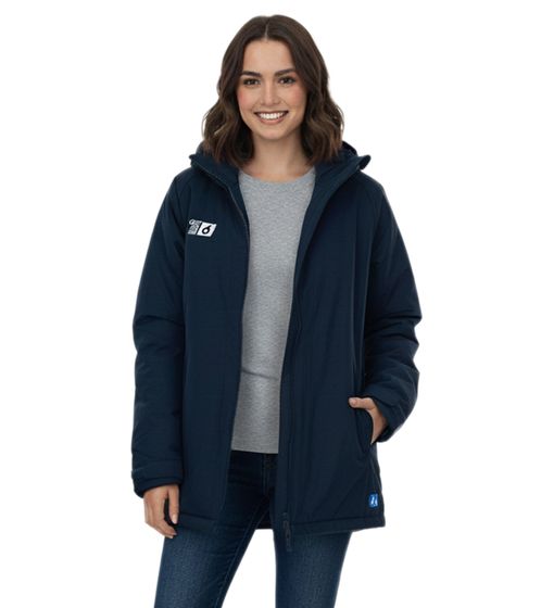Outfitter OCEAN FABRICS TAHI women's sustainable winter jacket with adjustable hood autumn jacket OUT-W-1035-OTW-42 dark blue