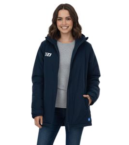 Outfitter OCEAN FABRICS TAHI Veste d'hiver durable pour femme avec capuche réglable Veste d'automne OUT-W-1035-OTW-42 bleu foncé