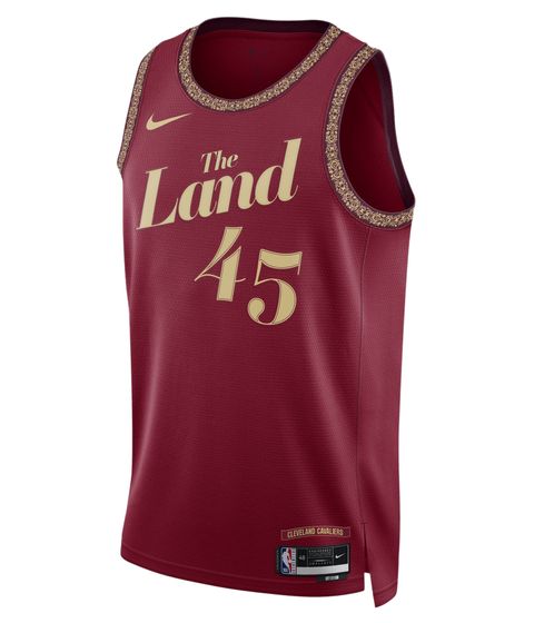 NIKE NBA Donovan Mitchell Cleveland Cavaliers Basketball Men's Tank Top with DryFit Sports Shirt Training Shirt DX8498-601 Wine Red