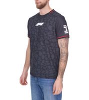 Formula 1 F1 men's round-neck shirt with subtle camouflage print sports jersey 701222547 001 black/red
