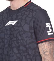 Formula 1 F1 men's round-neck shirt with subtle camouflage print sports jersey 701222547 001 black/red