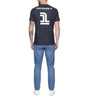 Maglia sportiva da uomo Formula 1 F1 girocollo con delicata stampa mimetica in jersey sportivo 701222547 001 nero/rosso