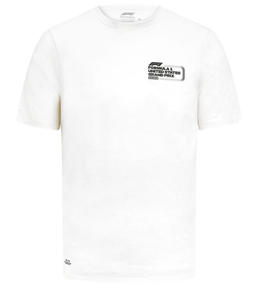 Formula 1 F1 Austin men's round neck shirt, cotton shirt, short sleeve shirt 701222550 001 white