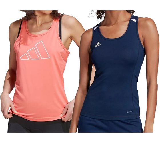 adidas women's tank top sports shirt Versatile Train Necessi HH8871 in pink or T19 DY8869 in blue