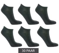 30 pairs of TASTIQ sneaker socks, plain cotton socks in a gift box, sports socks in grey, black, white, blue, green or pink