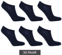 30 Paar TASTIQ Sneaker-Socken schlichte Baumwoll-Socken in Geschenkbox Sport-Socken Grau, Schwarz, Weiß, Blau, Grün oder Rosa