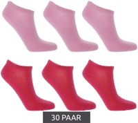 30 Paar TASTIQ Sneaker-Socken schlichte Baumwoll-Socken in Geschenkbox Sport-Socken Grau, Schwarz, Weiß, Blau, Grün oder Rosa
