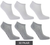 30 Paar TASTIQ Sneaker-Socken schlichte Baumwoll-Socken in Geschenkbox Sport-Socken Grau, Schwarz, Weiß, Blau, Grün oder Rosa