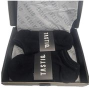 30 Paar TASTIQ Sneaker-Socken schlichte Baumwoll-Socken in Geschenkbox Sport-Socken Grau, Schwarz, Weiß, Blau, Grün oder Rosa