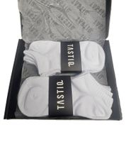 30 Paar TASTIQ Sneaker-Socken schlichte Baumwoll-Socken in Geschenkbox Sport-Socken Grau, Schwarz, Weiß, Blau, Grün oder Rosa
