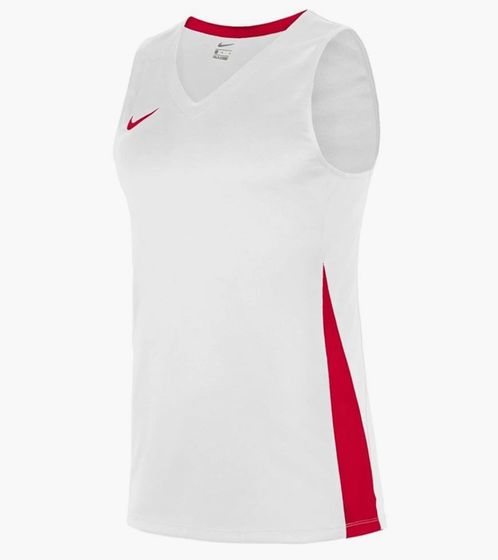 NIKE Team Basketball Men's Tank Top with DryFit Sports Shirt Training Shirt NT0199-103 White/Red