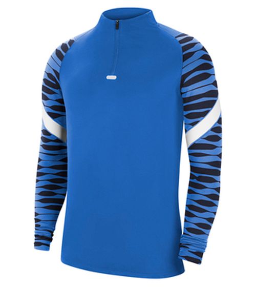 NIKE Strike 21 Dry Drill Longsleeve Men's Training Jacket with Half-Zip Sports Jacket with Dry-Fit CW5858-463 Blue