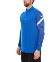 NIKE Strike 21 Dry Drill Longsleeve Herren Trainings-Pullover mit Half-Zip Sport-Troyer mit Dry-Fit Langarm-Shirt CW5858-463 Blau
