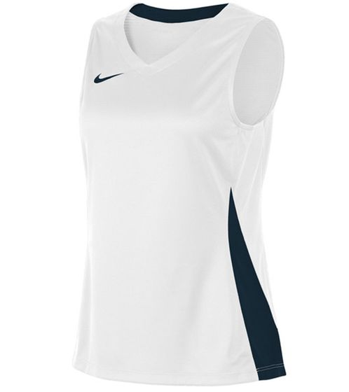 NIKE Team Basketball débardeur pour femme avec chemise de sport DryFit chemise d'entraînement NT0211-101 blanc/bleu foncé