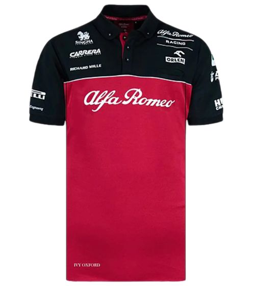 Polo homme ALFA ROMEO, chemise décontractée, chemise à manches courtes ARR_RTCPO20 rouge/noir