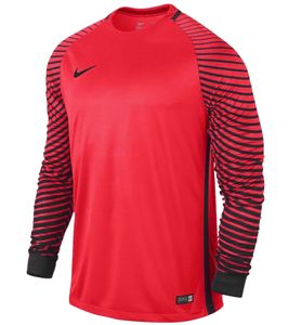 NIKE Gardien Longsleeve Maillot de gardien de but pour hommes avec chemise à manches longues Dry Fit Football 725882-671 Rouge/Noir