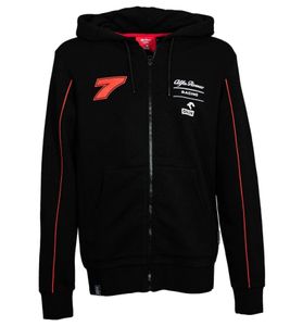 Veste à capuche pour homme ALFA ROMEO RACING de la collection Kimi Räikkönen, veste en coton, veste sweat, veste de tous les jours ARR_KRSWH65 noir