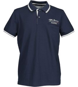 ALFA ROMEO Travel men's polo shirt with cotton content, leisure shirt, short-sleeved shirt AFRTPO13 dark blue