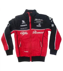 ALFA ROMEO sweat jacket with stand-up collar for boys, leisure jacket ARR_RTCSWK25 red/black