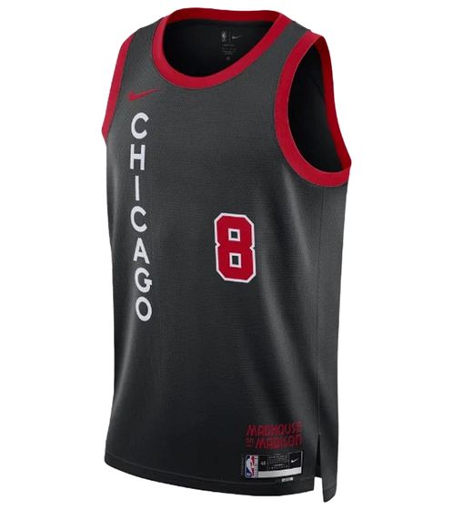 NIKE NBA Donovan Zach Lavine Chicago Bulls Basketball Débardeur pour homme avec chemise de sport DryFit DX8497-010 Noir