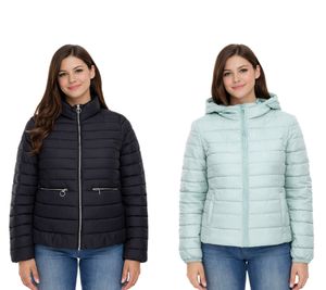 ONLY veste matelassée pour femme, veste mi-saison avec col montant ou capuche, veste basique noir ou bleu clair