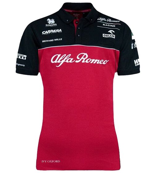 ALFA ROMEO women's polo shirt, leisure shirt, short-sleeved shirt ARR_RTCPOW21 red/black