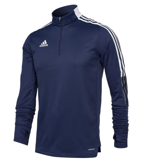 adidas Tiro 21 Warm men's sweatshirt with AEROREADY technology Primegreen training top GH4463 blue