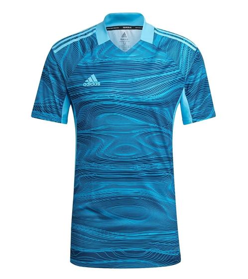 adidas Condivo 21 men's goalkeeper jersey with AeroReady football shirt Primeblue sports shirt GT8426 blue