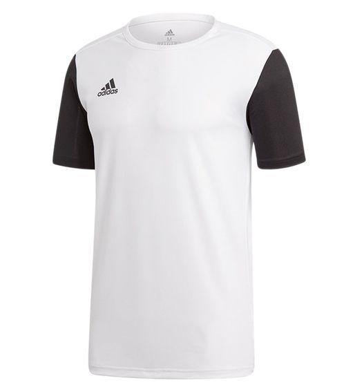 adidas Estro 19 men's short-sleeved jersey with ClimaLite technology, round-neck shirt, football shirt DP3234 white