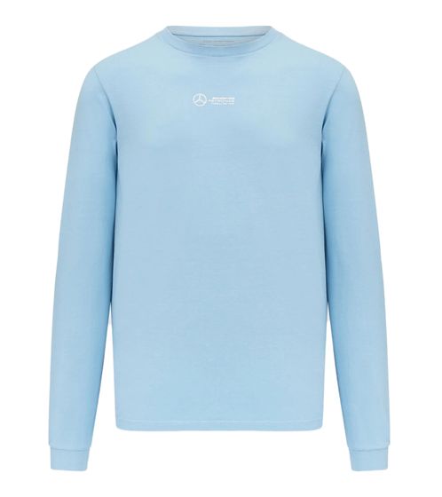 Mercedes-Benz AMG F1 Retro Men's Sweater Cotton Sweater Leisure Sweater 701222319 003 Light Blue