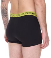 6er Sparpack Kappa Herren Boxershorts mit Marken Schriftzug und Logo Unterhose 351K1JW Schwarz/Lime oder Schwarz/Violett