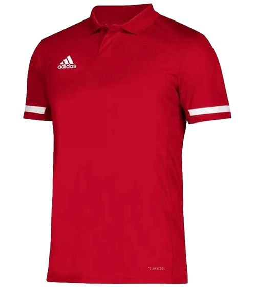 adidas Team 19 men's polo shirt short-sleeved shirt with Climacool technology everyday shirt DX8266 red