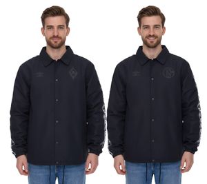 Chaqueta umbro Bundesliga chaqueta de entretiempo para hombre chaqueta de uso diario con cuello Kent SV Werder Bremen o FC Schalke 04 negro