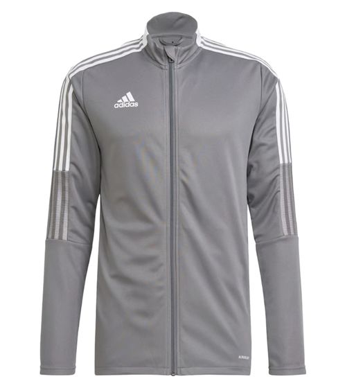 adidas Tiro 21 men's sustainable training jacket with AEROREADY technology sweatshirt GM7306 gray