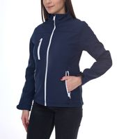 Giacca softshell SANTINO, giacca outdoor idrorepellente per donna o uomo, giacca per tutti i giorni in blu o nero