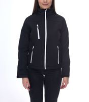 Giacca softshell SANTINO, giacca outdoor idrorepellente per donna o uomo, giacca per tutti i giorni in blu o nero