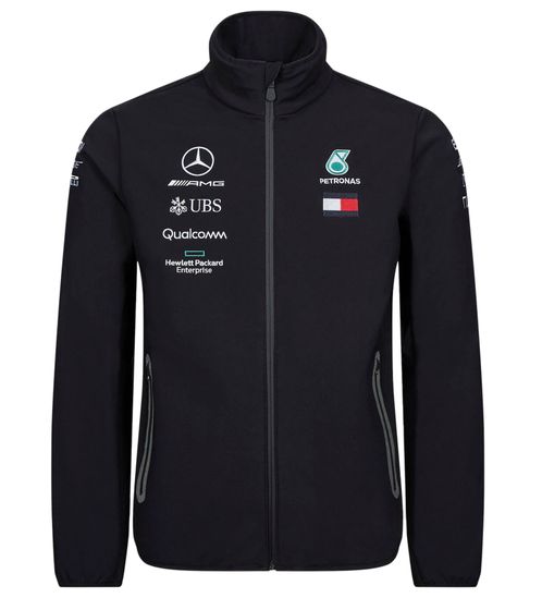 Veste coupe-vent pour homme Mercedes-Benz AMG Petronas F1 Veste softshell hydrofuge 141191033 100 noir